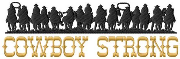 Picture of Cowboy Strong Machine Embroidery Design