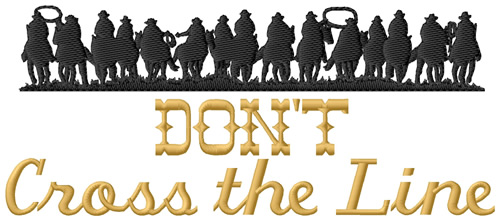 Dont Cross the Line Machine Embroidery Design