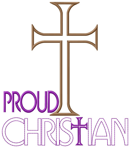 Proud Christian Machine Embroidery Design