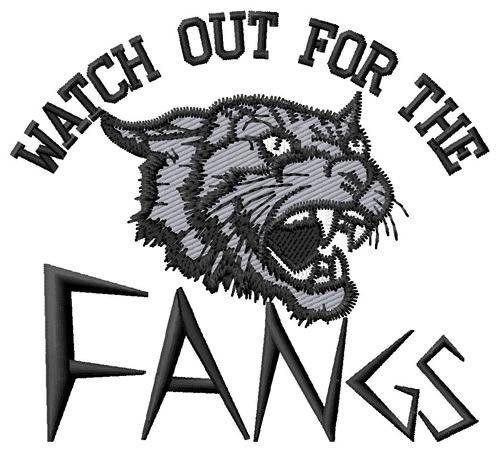 Watch Out for the Fangs Machine Embroidery Design