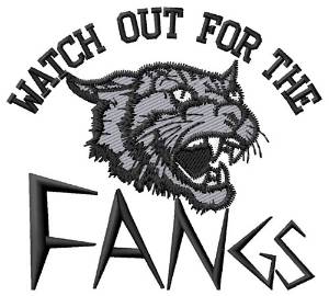 Picture of Watch Out for the Fangs Machine Embroidery Design