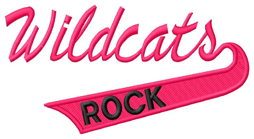 Wildcats Rock Machine Embroidery Design