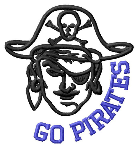 Go Pirates Machine Embroidery Design