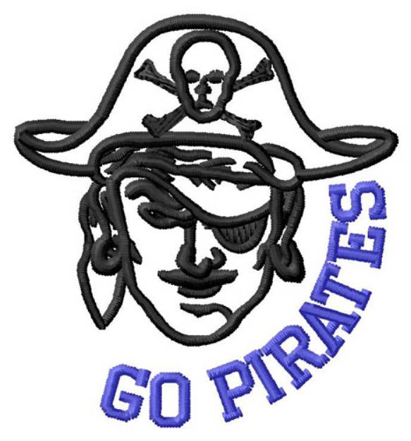 Picture of Go Pirates Machine Embroidery Design