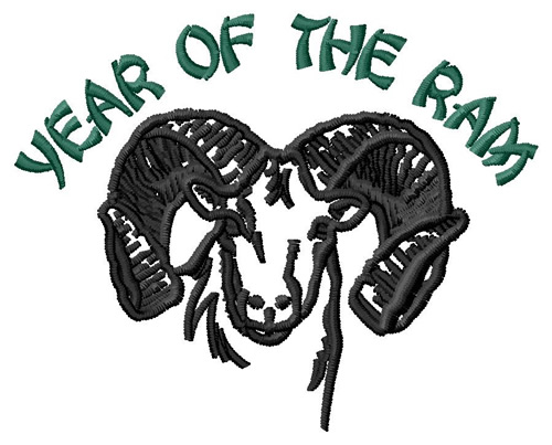 Year of the Ram Machine Embroidery Design