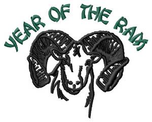Picture of Year of the Ram Machine Embroidery Design