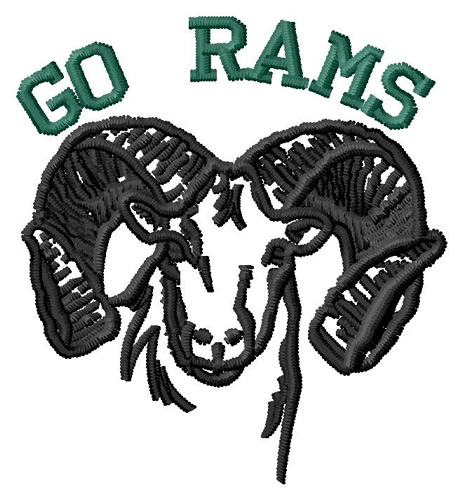 Go Rams Machine Embroidery Design