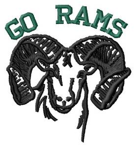 Picture of Go Rams Machine Embroidery Design
