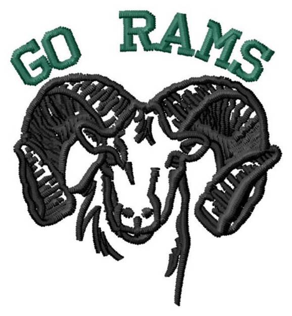 Picture of Go Rams Machine Embroidery Design
