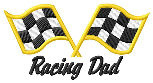 Racing Dad Machine Embroidery Design