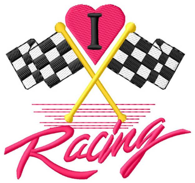Picture of I Love Racing Machine Embroidery Design