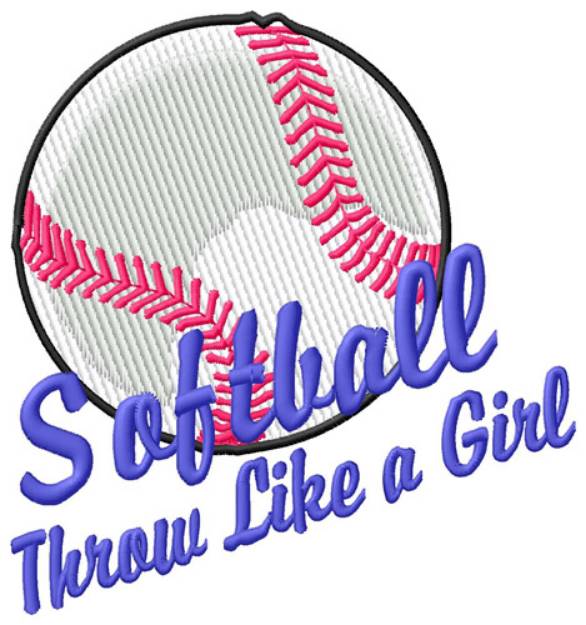 Picture of Throw Like a Girl Machine Embroidery Design