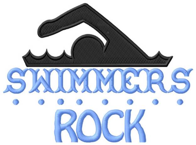 Picture of Swimmers Rock Machine Embroidery Design