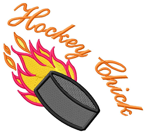 Hockey Chick Machine Embroidery Design