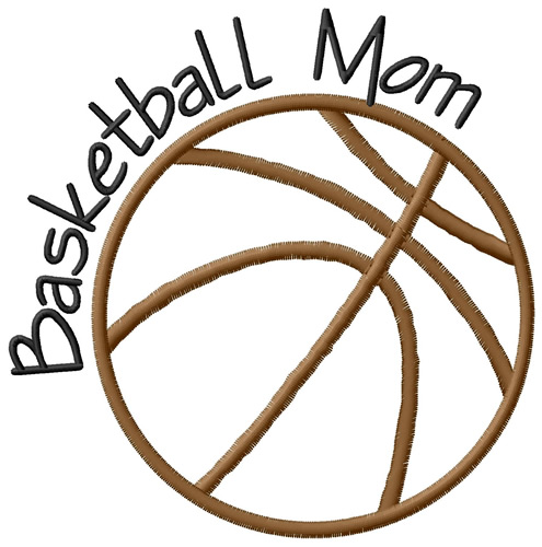 Basketball Mom Machine Embroidery Design
