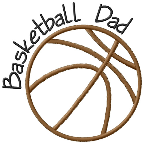 Basketball Dad Machine Embroidery Design