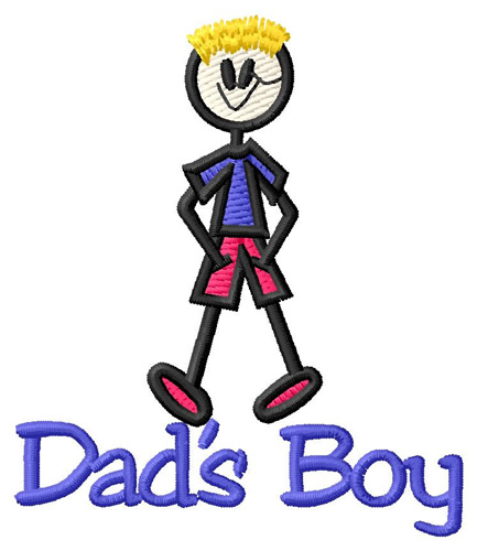Dads Boy Machine Embroidery Design
