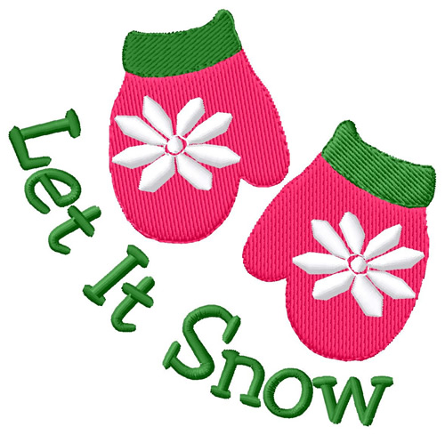 Let it Snow Machine Embroidery Design