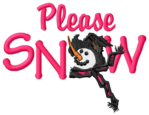 Please Snow Machine Embroidery Design