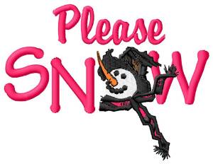 Picture of Please Snow Machine Embroidery Design