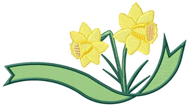 Picture of Floral Ribbon Machine Embroidery Design