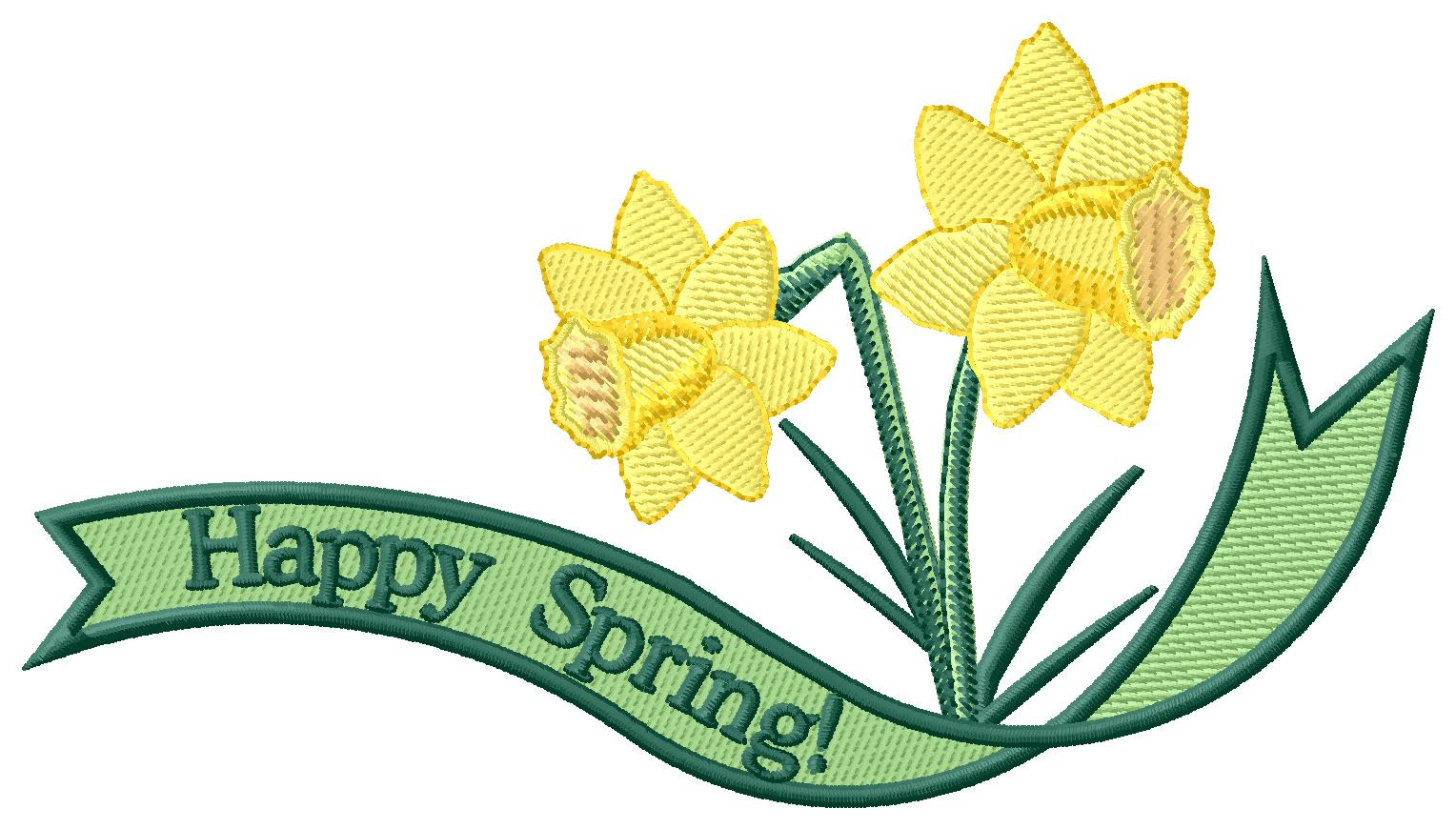 Happy Spring! Machine Embroidery Design