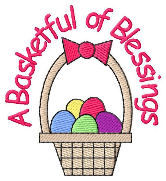 Picture of Basketful of Blessings Machine Embroidery Design