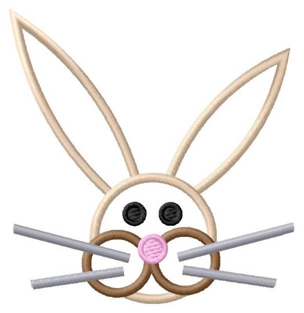 Picture of Abstract Bunny Face Machine Embroidery Design