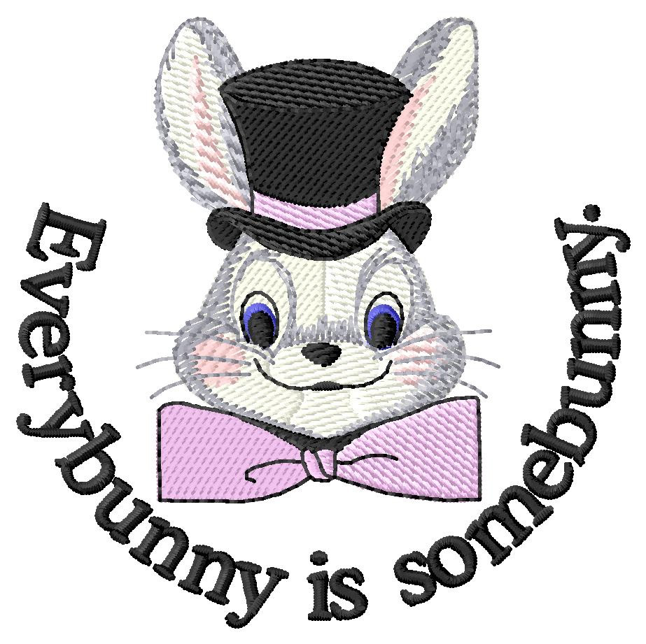 Everybunny is Somebunny Machine Embroidery Design