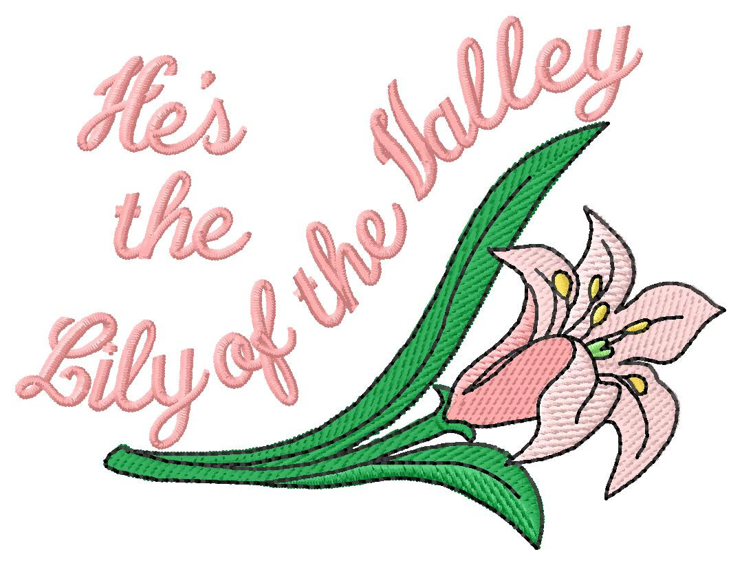 Lily of the Valley Machine Embroidery Design