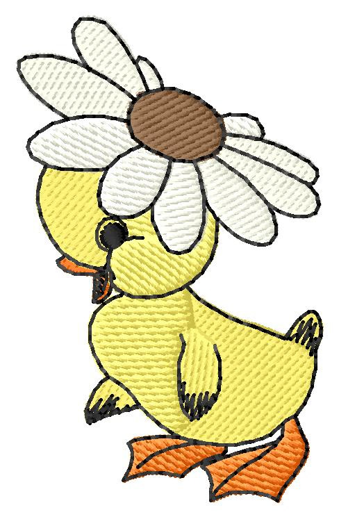Daisy Chick Machine Embroidery Design