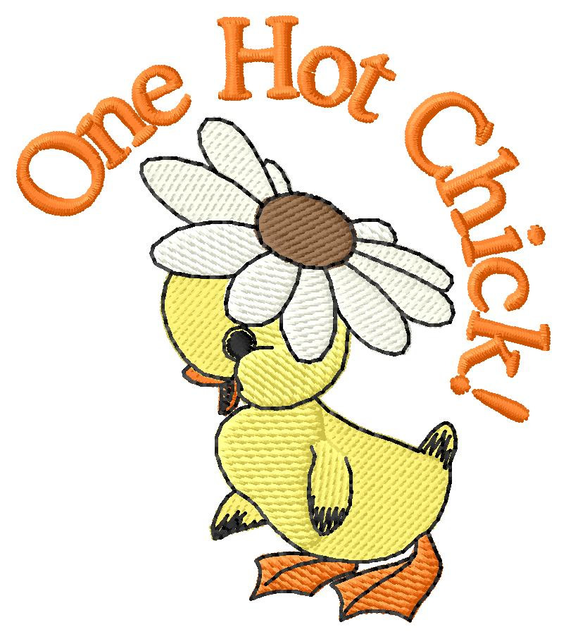 One Hot Chick Machine Embroidery Design