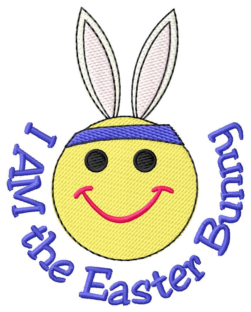 I Am the Easter Bunny Machine Embroidery Design
