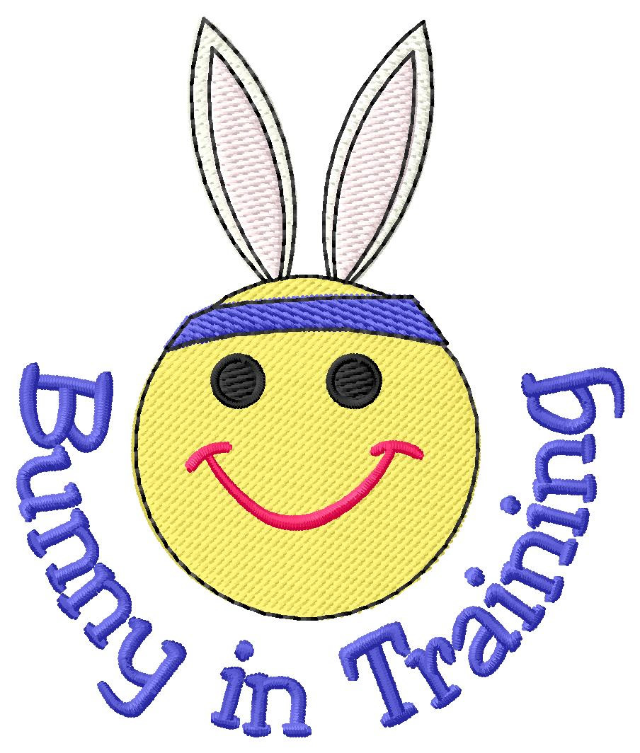 Bunny in Training Machine Embroidery Design