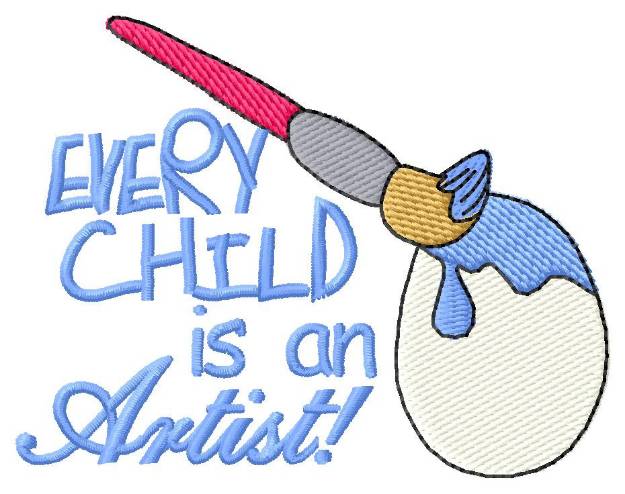 Picture of Every Child is an Artist Machine Embroidery Design