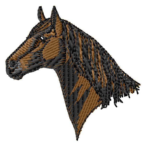 American Quarter Horse Head Machine Embroidery Design