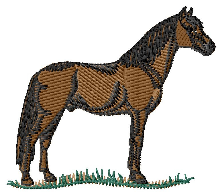 Barb Horse Machine Embroidery Design