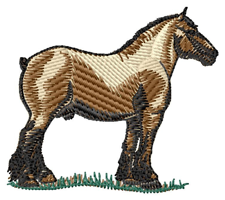 Brabant Horse Machine Embroidery Design