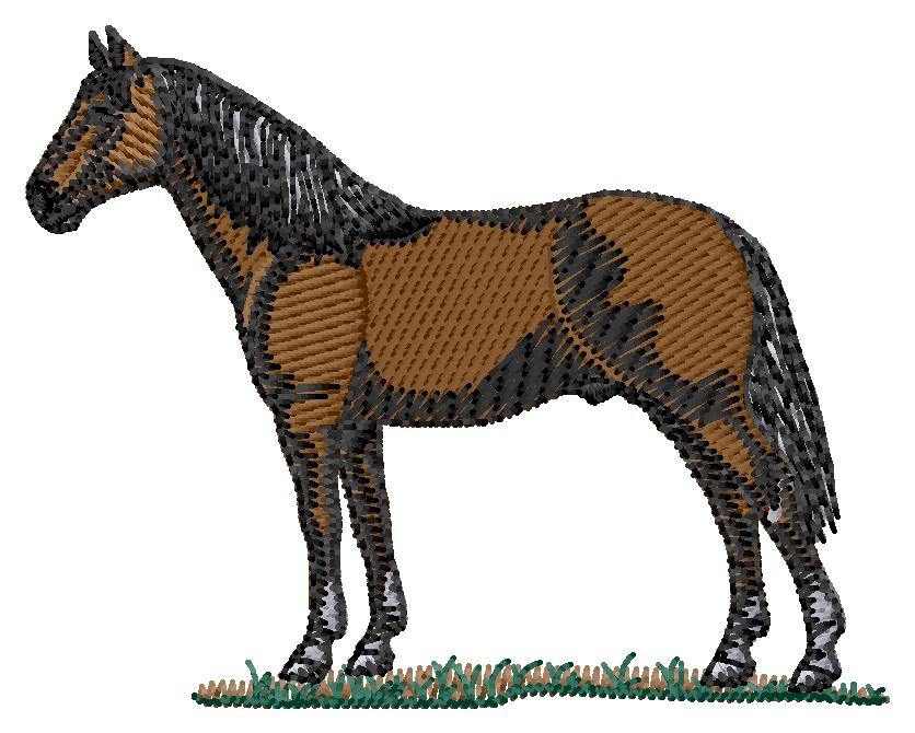 Cleveland Bay Horse Machine Embroidery Design