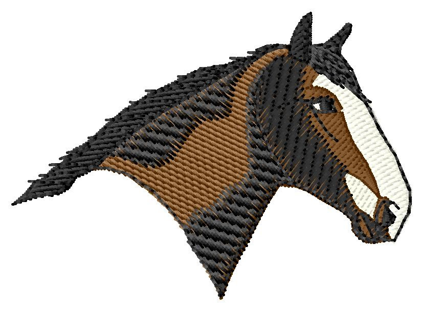 Clydesdale Head Machine Embroidery Design