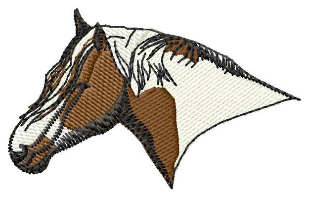 Picture of Gypsy Vanner Head Machine Embroidery Design