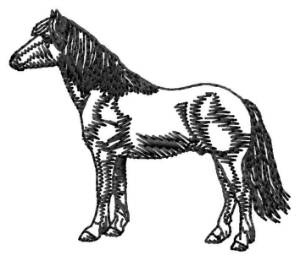 Picture of Haflinger Silhouette Machine Embroidery Design