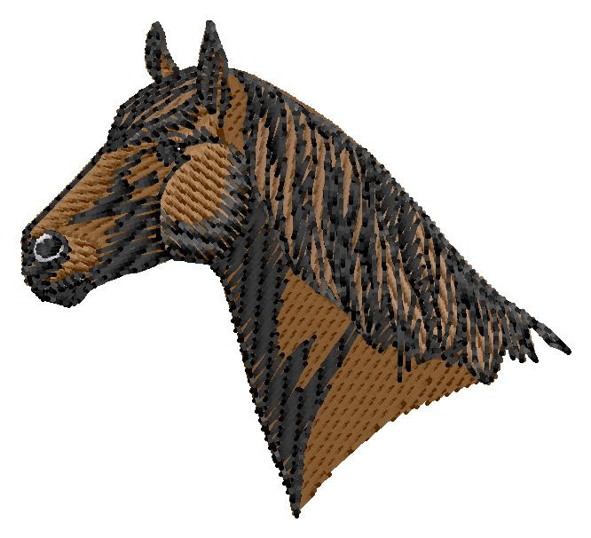 Quarter Horse #2 Head Machine Embroidery Design