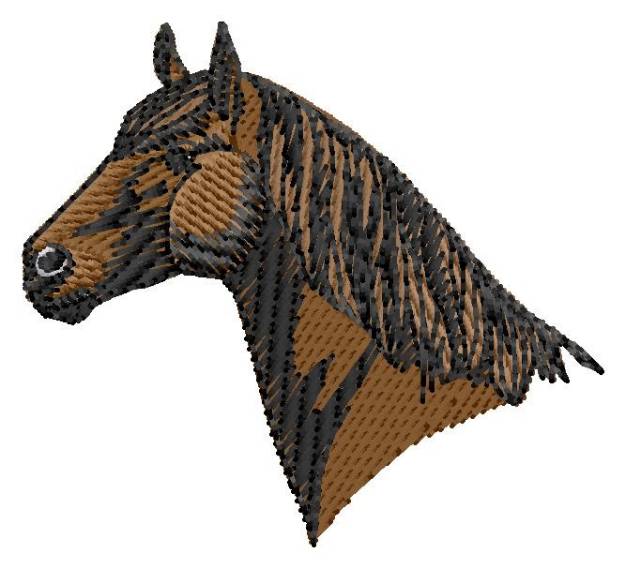 Picture of Quarter Horse #2 Head Machine Embroidery Design
