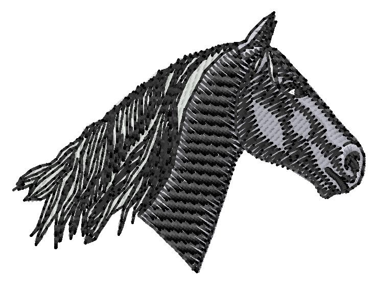 Tennessee Walking Horse #2 Head Machine Embroidery Design
