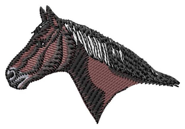 Picture of Thoroughbred Head Machine Embroidery Design