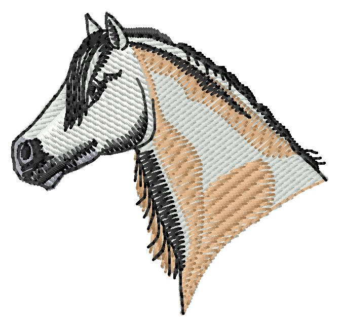 Welsh Pony Head Machine Embroidery Design