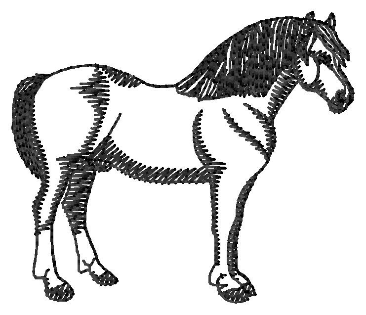 Welsh Pony #2 Silhouette Machine Embroidery Design