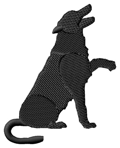 Dog Silhouette #2 Machine Embroidery Design
