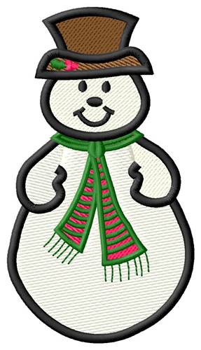 Snowman #2 Machine Embroidery Design